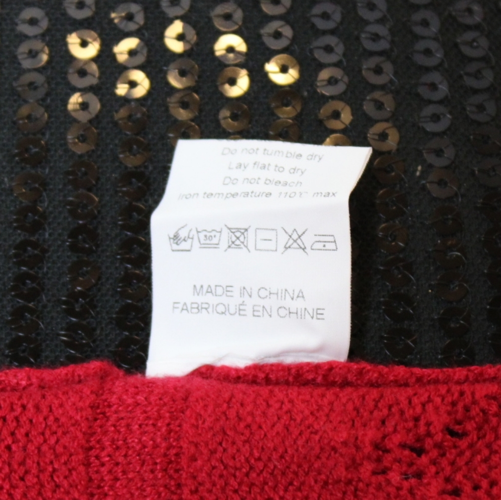 Red Open Front Cardigan - Picture 5 of 5